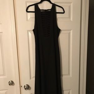 new - no tags black dress-back detail and slit